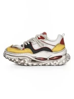 Pantofi Sport Barbati din piele naturala 95932 WHITE-RED | ADVANCER
