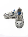 Pantofi Sport Barbati din piele naturala 95932 WHITE-BLUE | ADVANCER