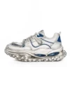 Pantofi Sport Barbati din piele naturala 95932 WHITE-BLUE | ADVANCER