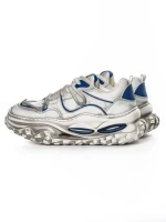 Pantofi Sport Barbati din piele naturala 95932 WHITE-BLUE | ADVANCER