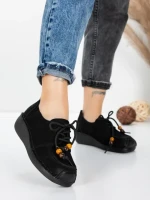 Pantofi Casual Dama din piele naturala 2553 BLACK | FORMATIONE