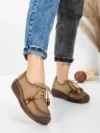 Pantofi Casual Dama din piele naturala 2553 APRICOT | FORMATIONE