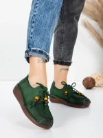 Pantofi Casual Dama din piele naturala 2553 GREEN | FORMATIONE