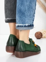 Pantofi Casual Dama din piele naturala 2553 GREEN | FORMATIONE