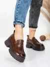Pantofi Casual Dama din piele naturala 10828 BROWN | FORMATIONE
