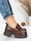 Pantofi Casual Dama din piele naturala 10828 BROWN | FORMATIONE