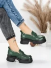 Pantofi Casual Dama din piele naturala 10828 GREEN | FORMATIONE