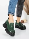Pantofi Casual Dama din piele naturala 10828 GREEN | FORMATIONE