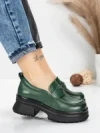 Pantofi Casual Dama din piele naturala 10828 GREEN | FORMATIONE