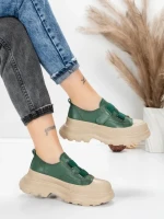 Pantofi Sport Dama din piele naturala 6806 GREEN | ADVANCER