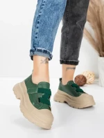 Pantofi Sport Dama din piele naturala 6806 GREEN | ADVANCER
