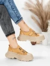 Pantofi Sport Dama din piele naturala 6806 YELLOW | ADVANCER