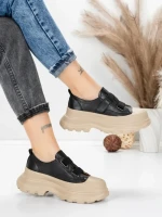 Pantofi Sport Dama din piele naturala 6806 BLACK | ADVANCER
