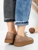 Pantofi Casual Dama din piele naturala 663 APRICOT | ADVANCER