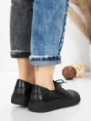 Pantofi Casual Dama din piele naturala 663 BLACK | ADVANCER