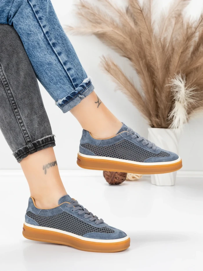 Pantofi Sport Dama din piele naturala 2501-1 GREY | ADVANCER