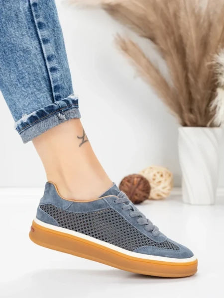 Pantofi Sport Dama din piele naturala 2501-1 GREY | ADVANCER