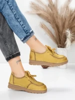 Pantofi Casual Dama din piele naturala 8887 YELLOW | FORMATIONE