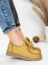 Pantofi Casual Dama din piele naturala 8887 YELLOW | FORMATIONE