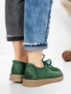 Pantofi Casual Dama din piele naturala 8887 GREEN | FORMATIONE