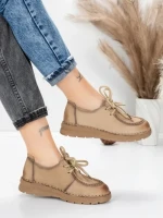 Pantofi Casual Dama din piele naturala 8887 APRICOT | FORMATIONE