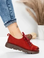 Pantofi Casual Dama din piele naturala 556 RED | FORMATIONE