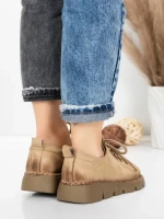 Pantofi Casual Dama din piele naturala 556 APRICOT | FORMATIONE
