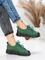 Pantofi Casual Dama din piele naturala 556 GREEN | FORMATIONE