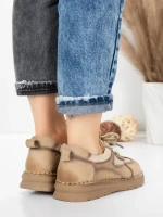 Pantofi Casual Dama din piele naturala 886 CREAM | FRANCO GERARDO