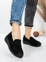 Pantofi Casual Dama din piele naturala 2557 BLACK | FORMATIONE