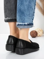 Pantofi Casual Dama din piele naturala 2557 BLACK | FORMATIONE