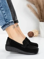 Pantofi Casual Dama din piele naturala 2557 BLACK | FORMATIONE