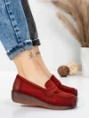 Pantofi Casual Dama din piele naturala 2557 RED | FORMATIONE