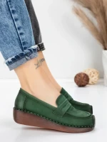 Pantofi Casual Dama din piele naturala 2557 GREEN | FORMATIONE