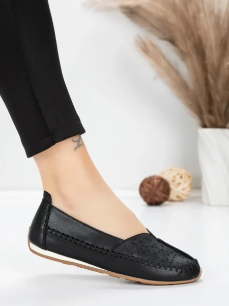 Balerini Dama din piele naturala 5001-1 BLACK | FORMATIONE