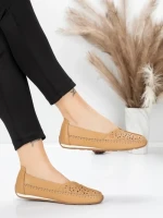 Balerini Dama din piele naturala 5001-1 APRICOT | FORMATIONE