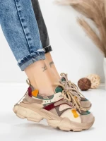 Pantofi Sport Dama din piele naturala HY5782 GREY-GREEN | FRANCO GERARDO
