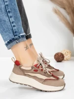 Pantofi Sport Dama din piele naturala 773 RED | FRANCO GERARDO