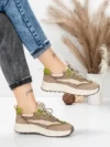 Pantofi Sport Dama din piele naturala 773 LIGHT GREEN | FRANCO GERARDO