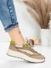 Pantofi Sport Dama din piele naturala 773 LIGHT GREEN | FRANCO GERARDO