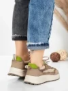 Pantofi Sport Dama din piele naturala 773 LIGHT GREEN | FRANCO GERARDO