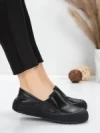 Pantofi Casual Dama din piele naturala 665 BLACK | ADVANCER