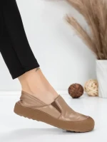 Pantofi Casual Dama din piele naturala 665 APRICOT | ADVANCER