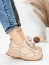 Pantofi Sport Dama din piele naturala 10018 CREAM | FRANCO GERARDO