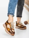 Pantofi Sport Dama din piele naturala 10018 YELLOW | FRANCO GERARDO