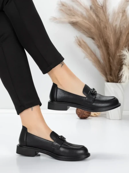 Pantofi Casual Dama din piele naturala 11520-120 BLACK | ADVANCER