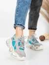 Pantofi Sport Dama din piele naturala HY8985 BLUE-GREY | FRANCO GERARDO