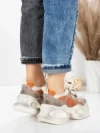 Pantofi Sport Dama din piele naturala HY8985 ORANGE-DARK GREY | FRANCO GERARDO