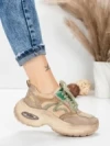 Pantofi Sport Dama din piele naturala HY2128 GREY-GREEN | FRANCO GERARDO