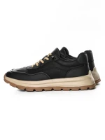 Pantofi Sport Barbati din piele naturala A90009 BLACK | ADVANCER